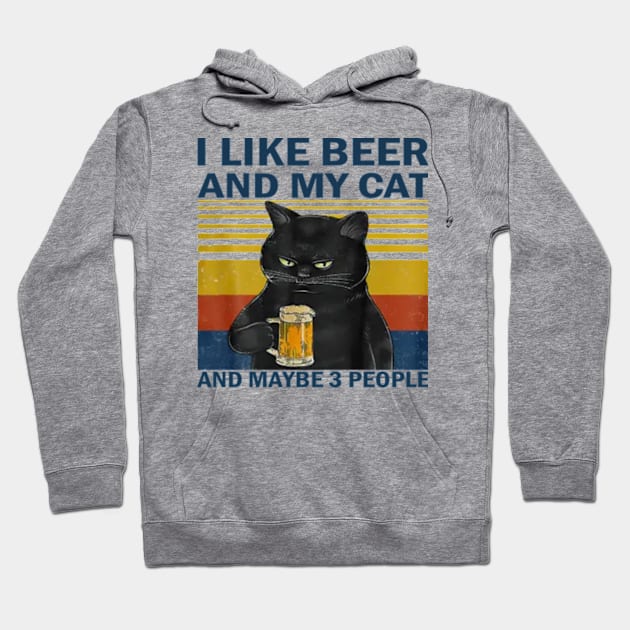 I like beer and my cat Hoodie by Veljam